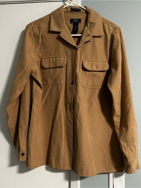 Camel Utility Shirt Jacket